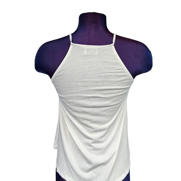Zara Trafaluc White Eyelet Halter Tank Top Size Small Women's - Picture 5 of 8